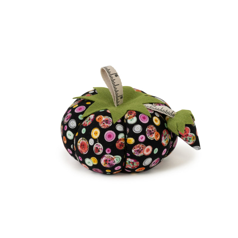 Load image into Gallery viewer, Z00697-221|Dritz 4" Tomato Pin Cushion, Black Button Print