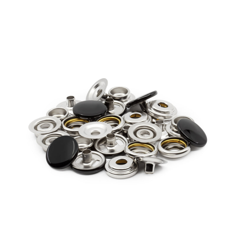 Cargue la imagen en el visor de la galería, 5-3|Dritz 5/8" Heavy Duty Snaps, 7 Sets, Black