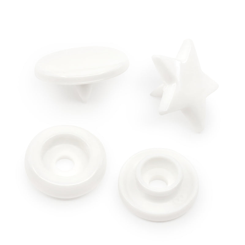Load image into Gallery viewer, 984-S-9|Dritz Plastic Color Star Snaps, 12 Sets, White