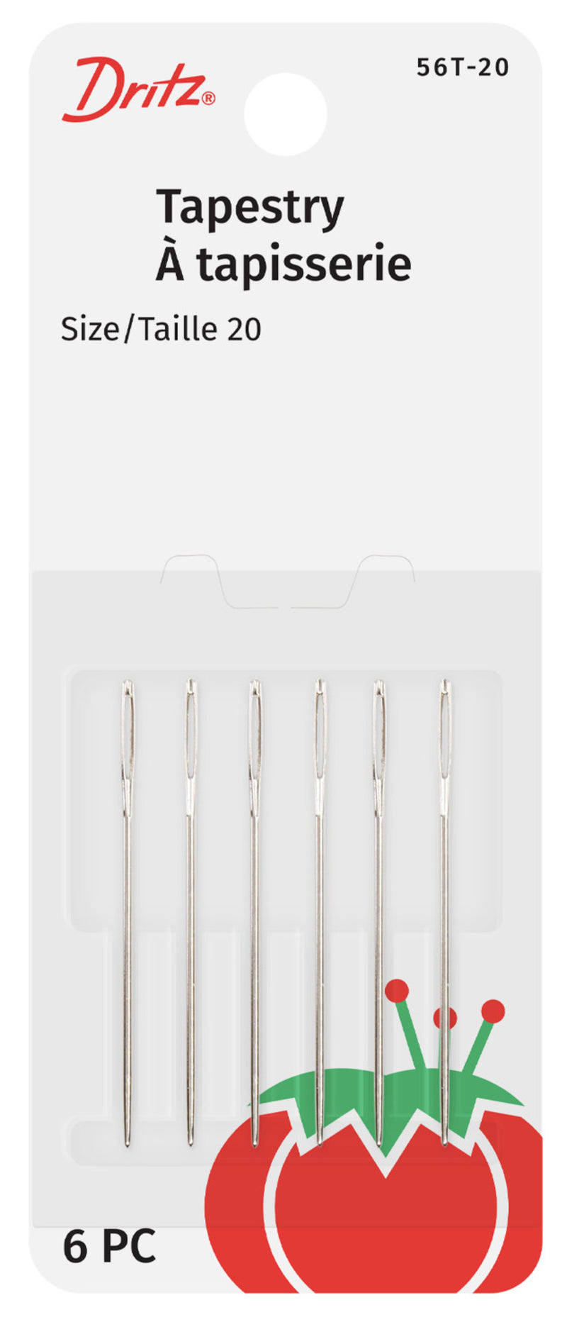 Cargue la imagen en el visor de la galería, 56T-20|Dritz Tapestry Hand Needles, Size 20, 6 pc