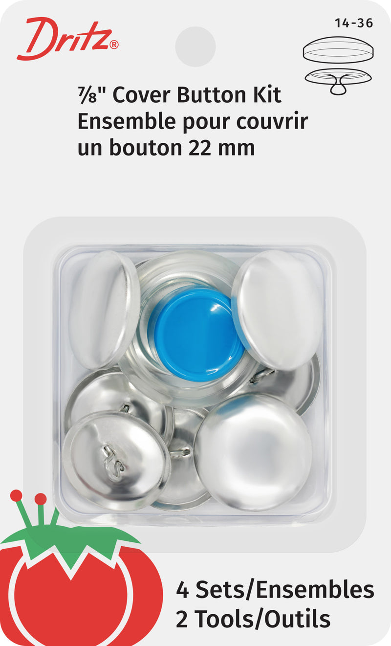 Cargue la imagen en el visor de la galería, 14-36|Dritz 7/8" Cover Button Kit, Nickel