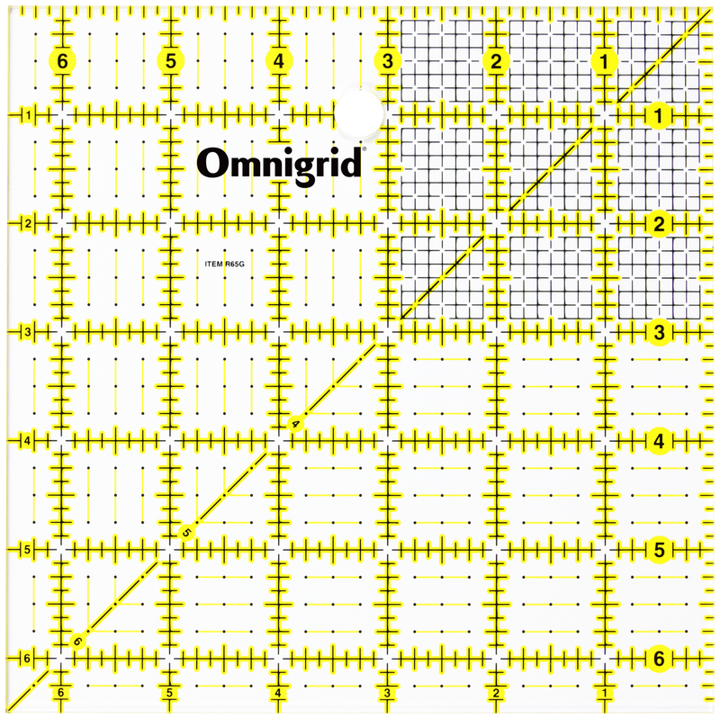 Load image into Gallery viewer, R65G|Omnigrid Square Grid Ruler, 6-1/2" x 6-1/2"