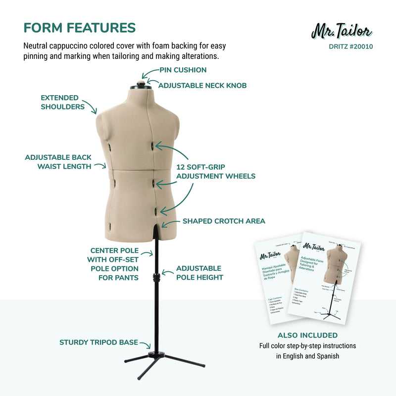 Load image into Gallery viewer, 20010|Dritz Mr. Tailor Adjustable Male Form