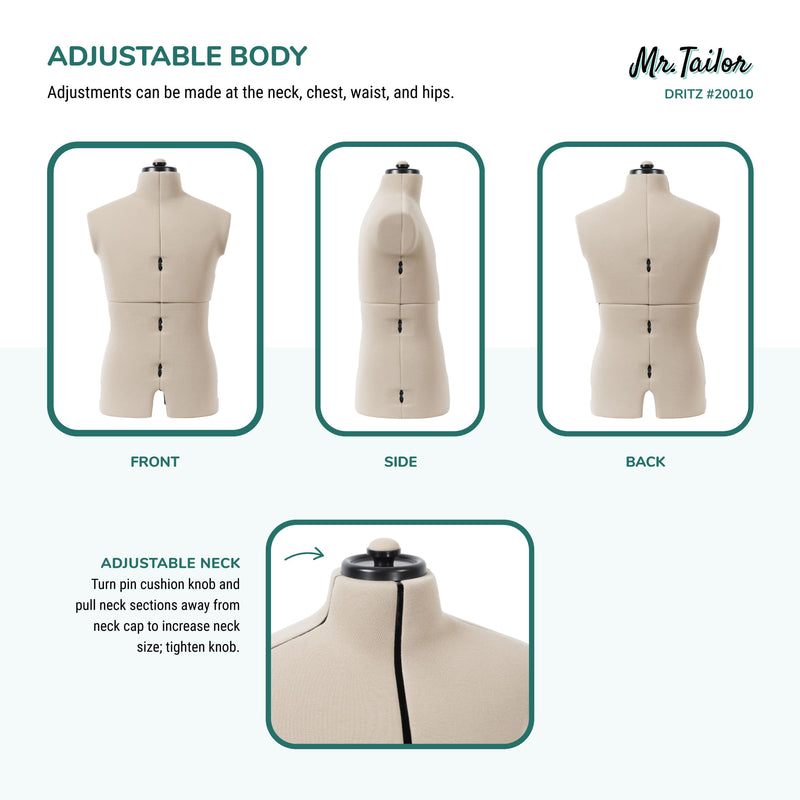 Load image into Gallery viewer, 20010|Dritz Mr. Tailor Adjustable Male Form