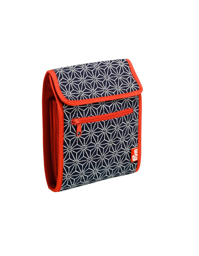 Cargue la imagen en el visor de la galería, 612036|Prym Circular Knitting Needle Case Folder, Navy Geometric