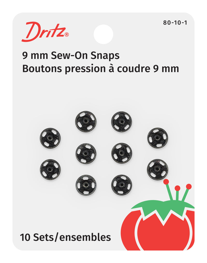 Cargue la imagen en el visor de la galería, 80-10-1|Dritz Sew-On Snaps, 10 Sets, Size 1/0, Black