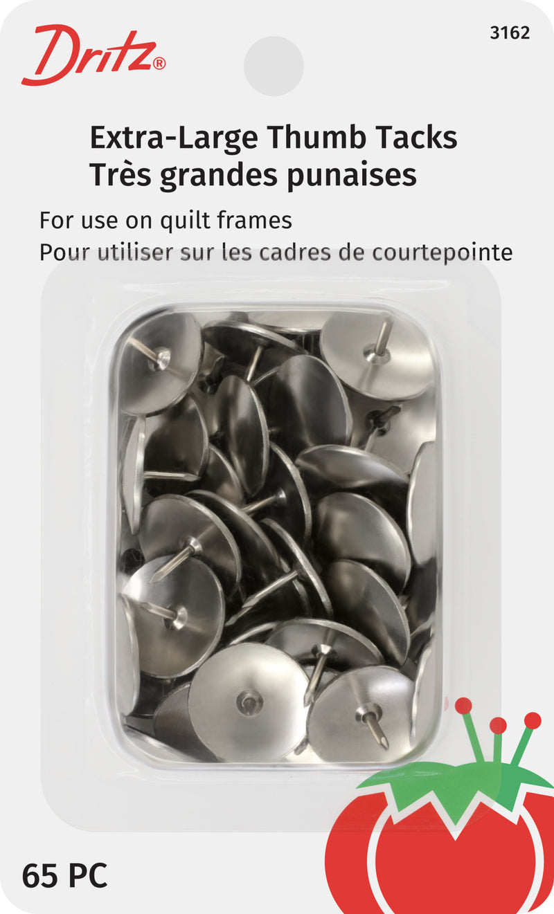 Load image into Gallery viewer, 3162|Dritz Extra-Large Thumb Tacks, Silver, 65 pc