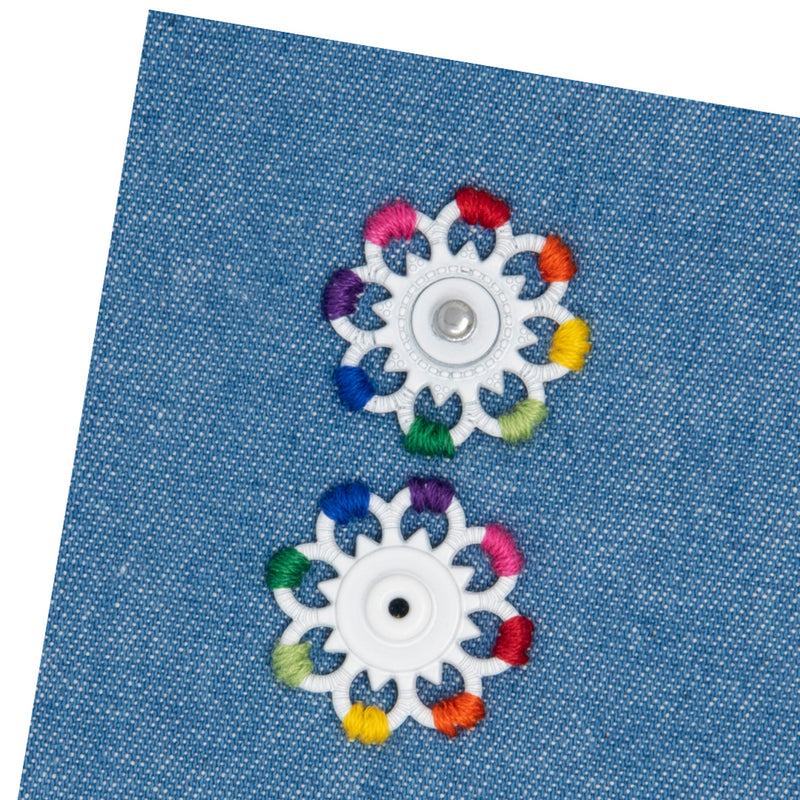 Cargue la imagen en el visor de la galería, 442-9|Dritz Sew-On Snaps, 2 Sets, Size 25mm, White
