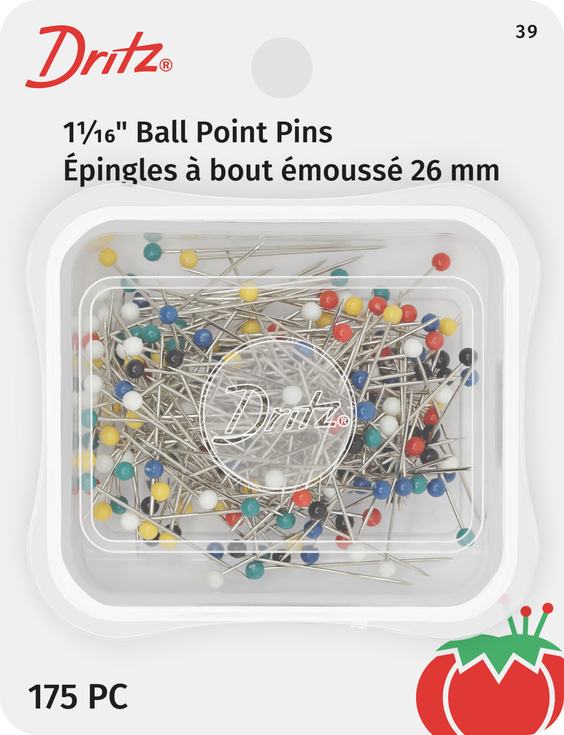 Load image into Gallery viewer, 39|Dritz 1-1/16" Ball Point Pins, Assorted, 175 pc