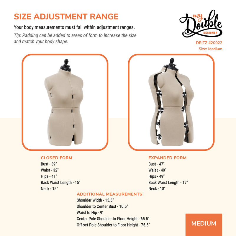 Load image into Gallery viewer, 20022|Dritz My Double Designer Adjustable Dress Form, Medium