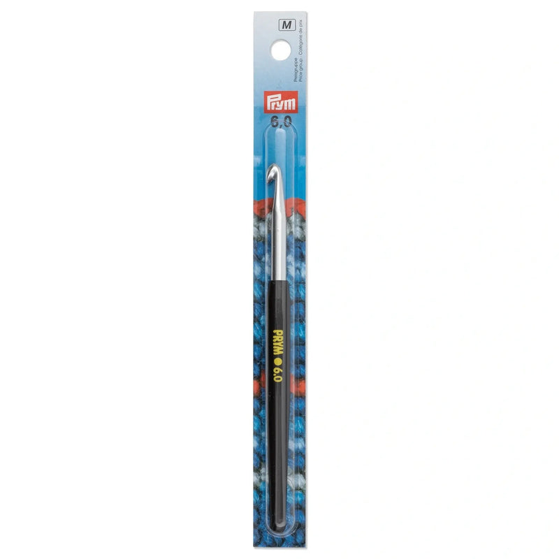 Load image into Gallery viewer, 195179|Prym 6" Crochet Hook, Aluminum with Soft Grip, 6mm