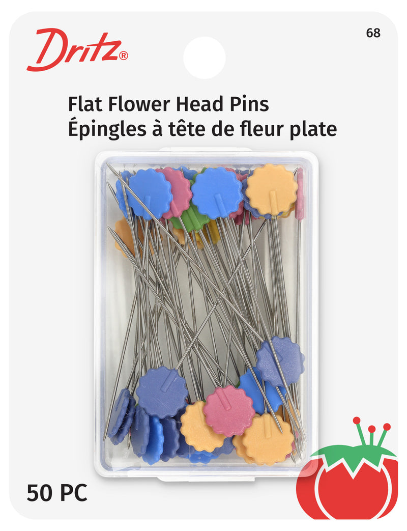 Cargue la imagen en el visor de la galería, 68|Dritz Flat Flower Head Pins, Assorted, 50 pc