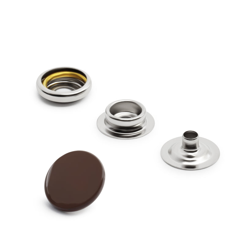 Cargue la imagen en el visor de la galería, 5-4|Dritz 5/8" Heavy Duty Snaps, 7 Sets, Brown