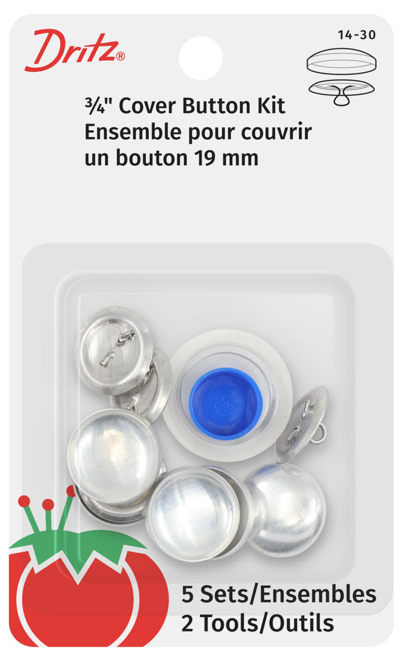 Cargue la imagen en el visor de la galería, 14-30|Dritz 3/4" Cover Button Kit, Nickel
