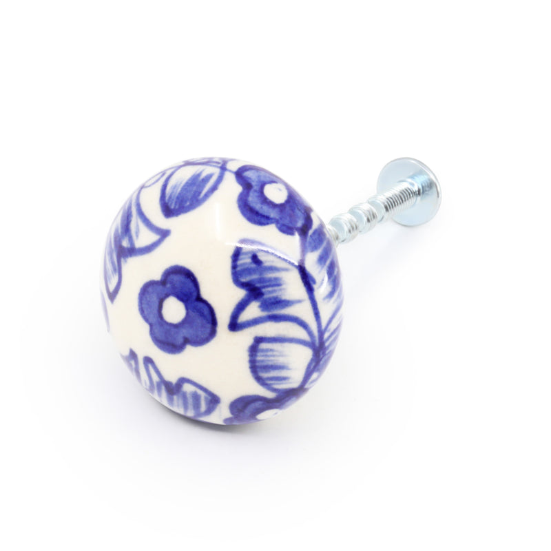 Load image into Gallery viewer, 47048|Dritz Ceramic Small Delft Ball Knob, Blue & White