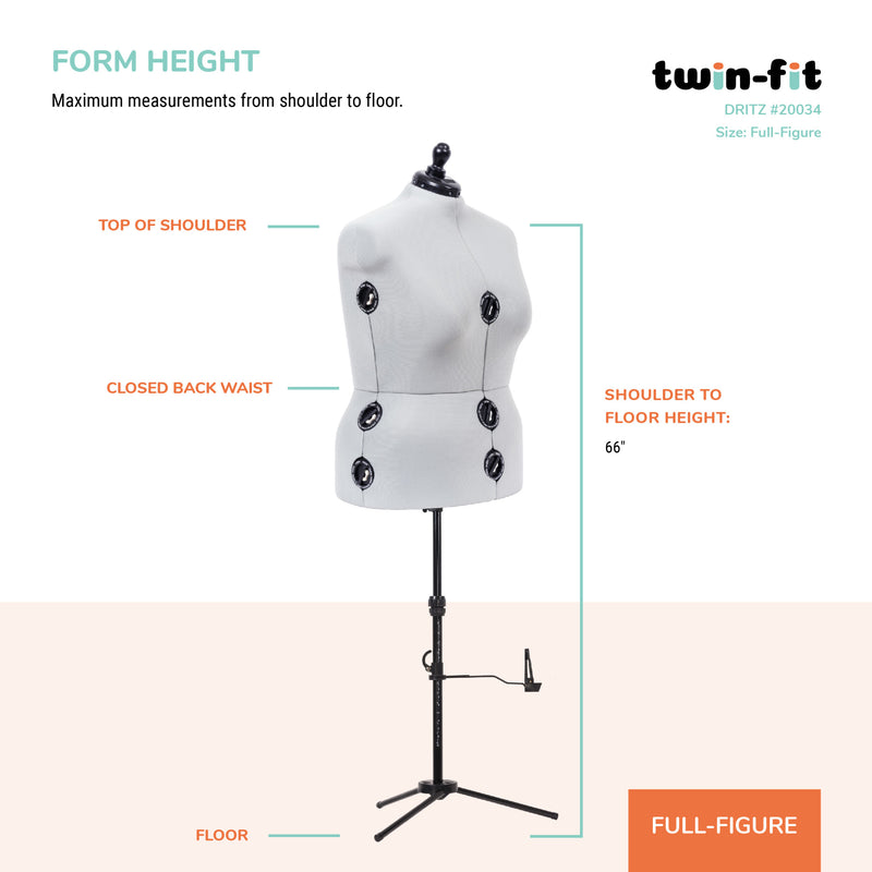 Load image into Gallery viewer, 20034|Dritz Twin-Fit Adjustable Dress Form, Full-Figure