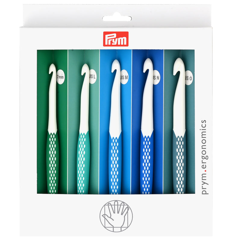 Load image into Gallery viewer, 57183|Prym Ergonomic Crochet Hook Set, Large (7mm, L, M, N, O)
