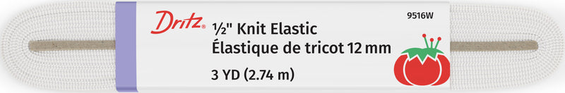Load image into Gallery viewer, 9516W|Dritz 1/2" Knit Elastic, White, 3 yd