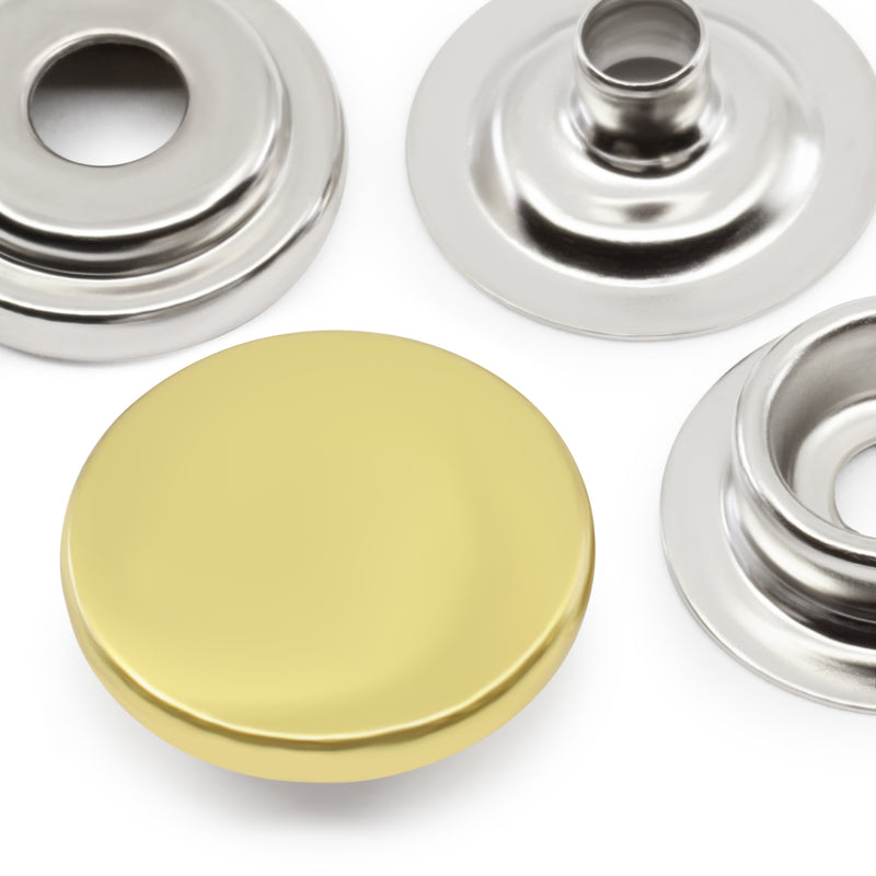 Cargue la imagen en el visor de la galería, 5-6|Dritz 5/8" Heavy Duty Snaps, 7 Sets, Gold