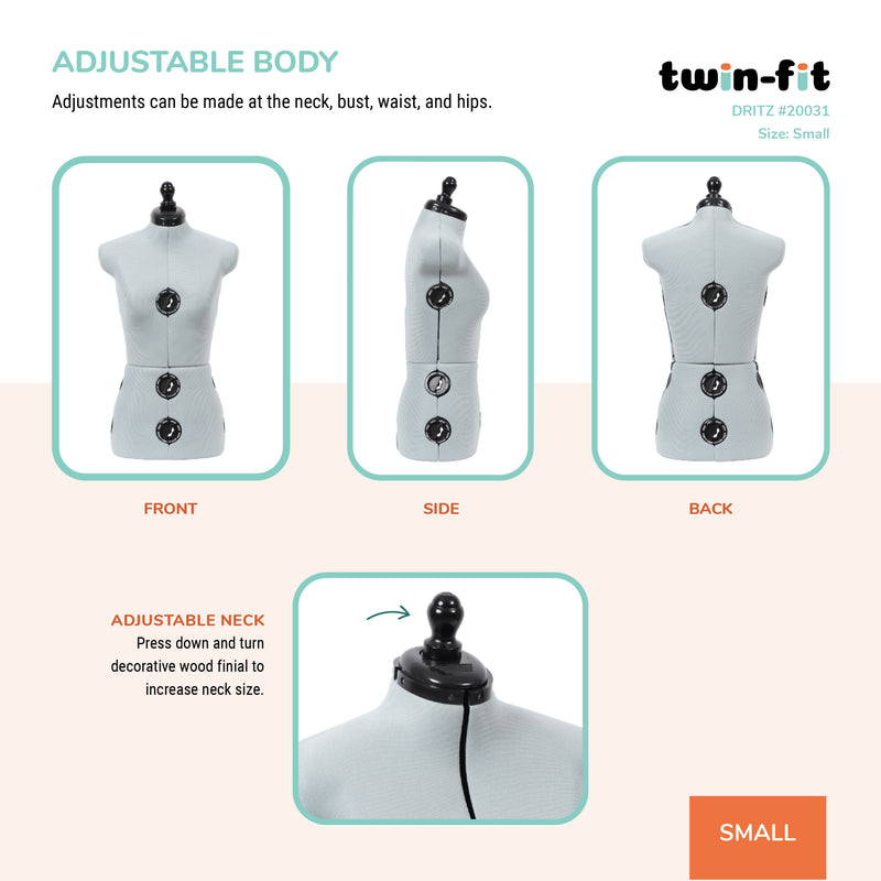Load image into Gallery viewer, 20031|Dritz Twin-Fit Adjustable Dress Form, Small