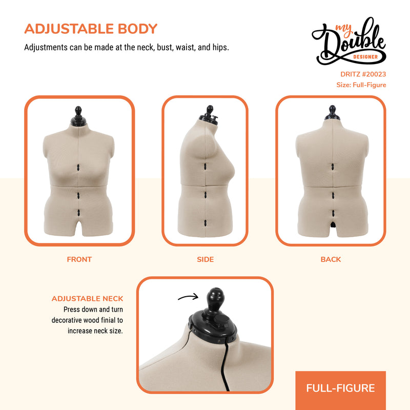 Load image into Gallery viewer, 20023|Dritz My Double Designer Adjustable Dress Form, Full-Figure