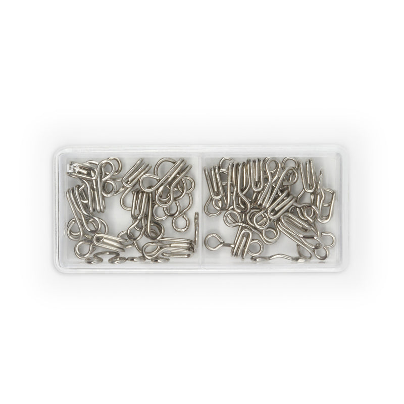 Load image into Gallery viewer, 90-1-65|Dritz Hooks & Eyes, 14 pc, Nickel, Size 1