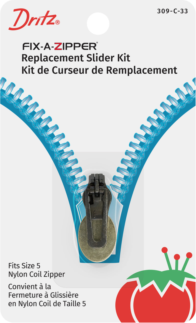 Load image into Gallery viewer, 309-C-33|Dritz Nylon Coil Fix-A-Zipper Replacement Slider Kit