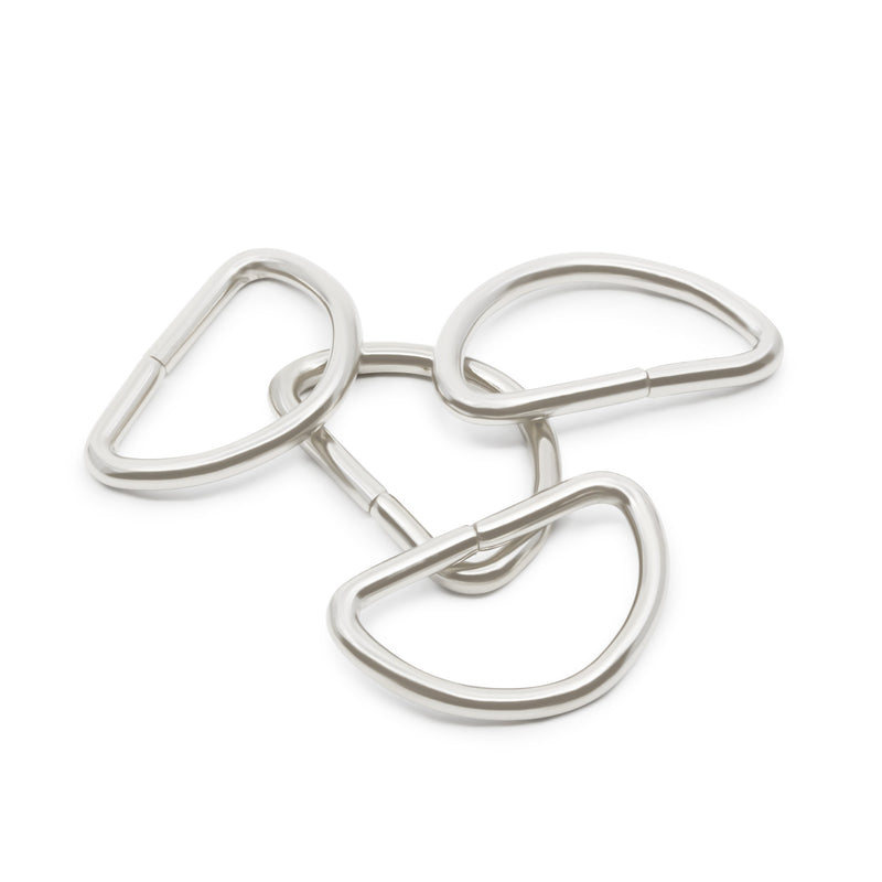 Load image into Gallery viewer, 117-1-65|Dritz 1" D-Rings, Nickel, 4 pc