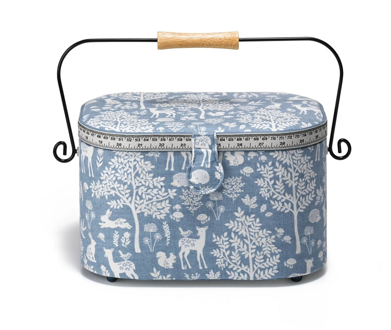 Load image into Gallery viewer, 612656|Prym Oval Sewing Basket, Large, Blue Woodland