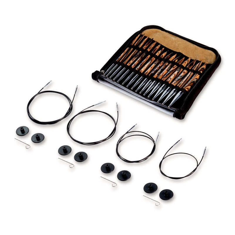 Cargue la imagen en el visor de la galería, 223800|Prym Circular Knitting Needles Set, Interchangeable , Wood, 4-10mm