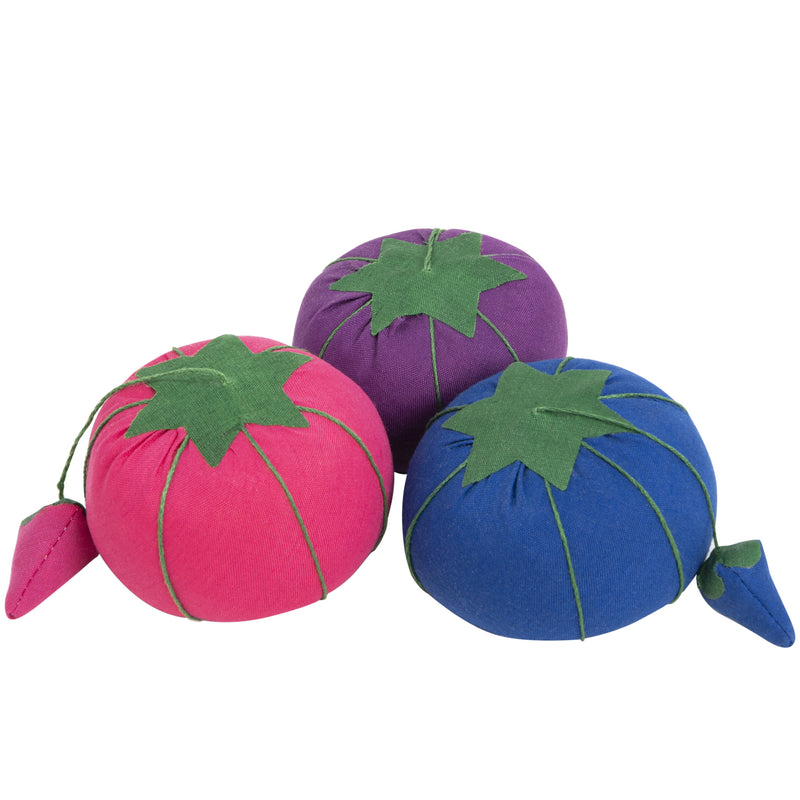 Cargue la imagen en el visor de la galería, 737|Dritz 2-3/4" Tomato Pin Cushion with Strawberry Emery, Assorted Colors