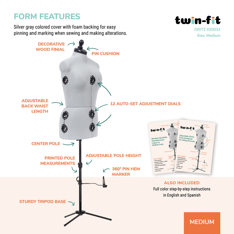 Load image into Gallery viewer, 20032|Dritz Twin-Fit Adjustable Dress Form, Medium