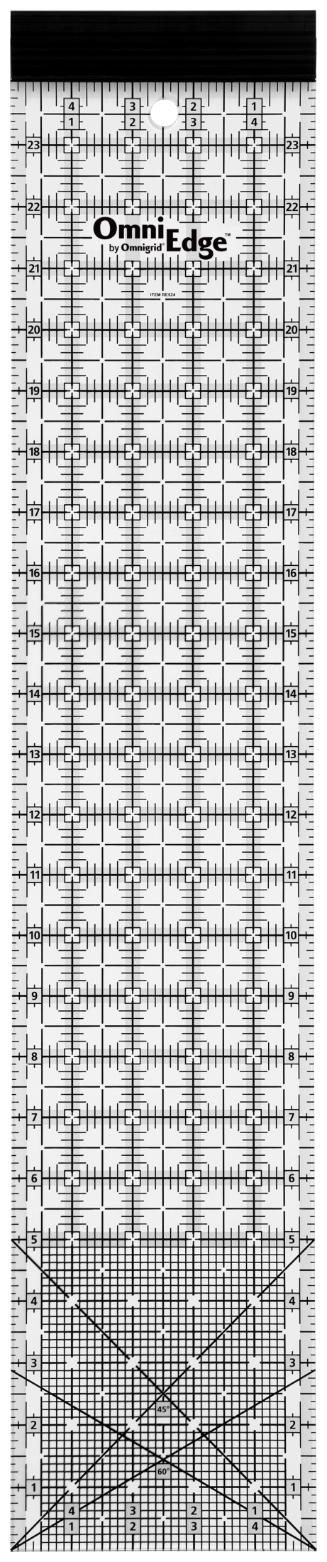 Cargue la imagen en el visor de la galería, RE524|Omnigrid Rectangle Ruler with Removable Lip, 5" x 24"