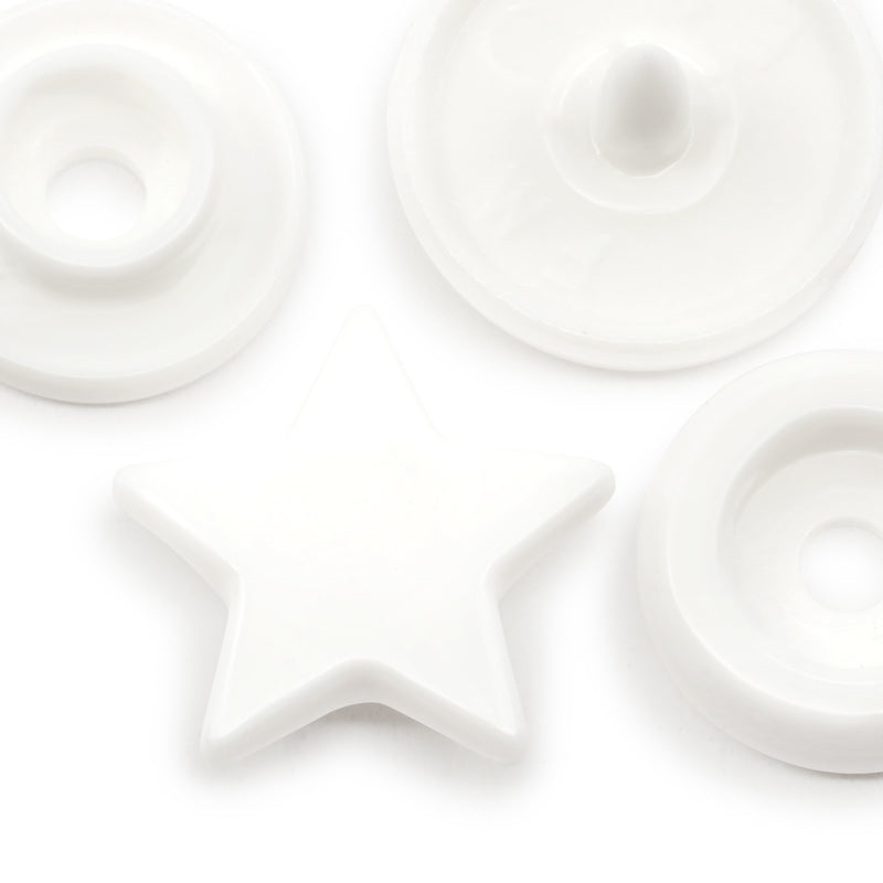 Load image into Gallery viewer, 984-S-9|Dritz Plastic Color Star Snaps, 12 Sets, White