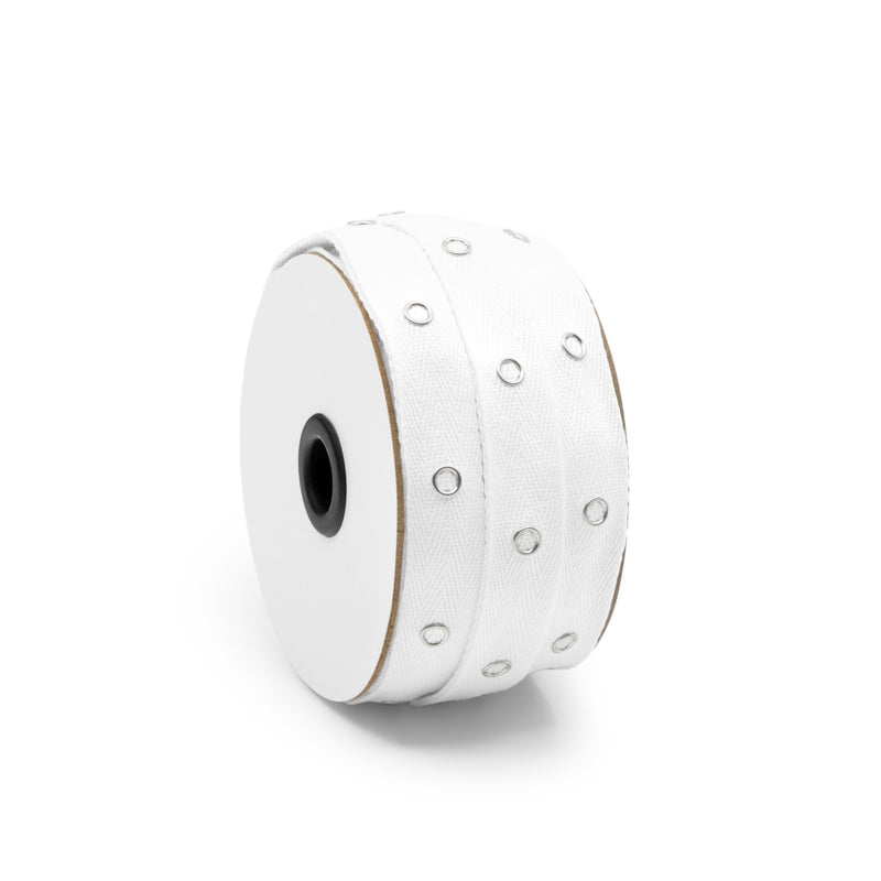 Load image into Gallery viewer, 83R-9BTY|Dritz Snap Tape with Metal Snaps, White, 12 yd