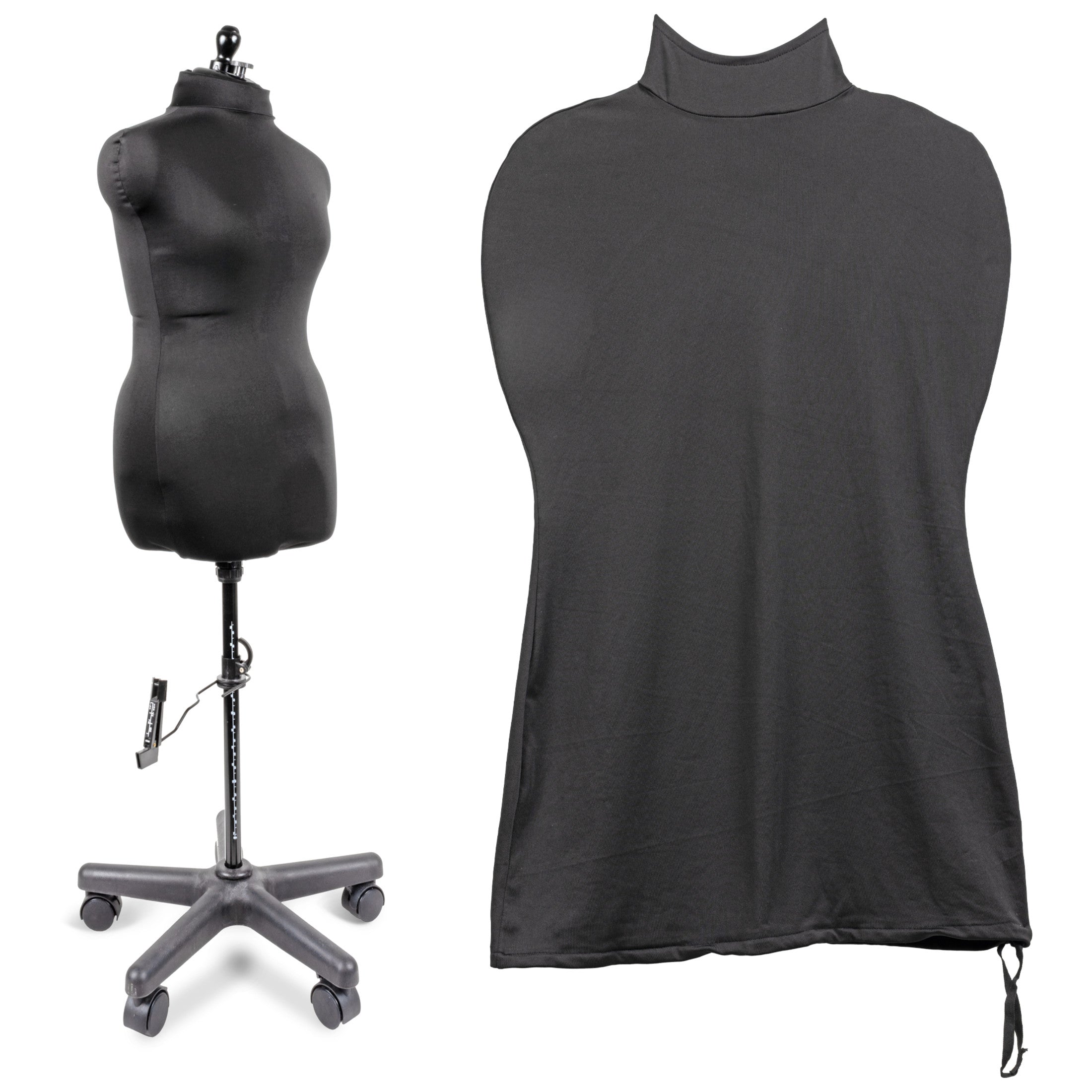 black dress form Dress Form Mannequin Feature an Elongated Neck
