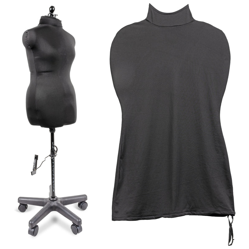 Load image into Gallery viewer, 653159|Dritz Dress Form Fabric Cover, Black, 4-Way Stretch 100% Polyester, Small