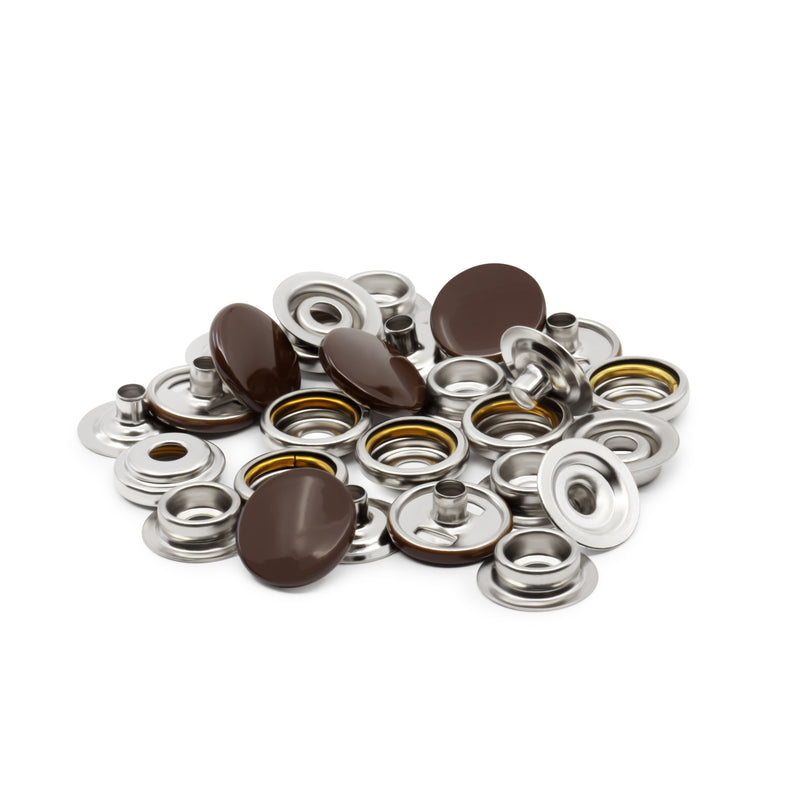 Cargue la imagen en el visor de la galería, 5-4|Dritz 5/8" Heavy Duty Snaps, 7 Sets, Brown