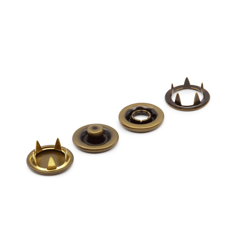 Cargue la imagen en el visor de la galería, BK116|Dritz 5∕8" Long Prong Snaps & Tools, 36 Sets, Antique brass