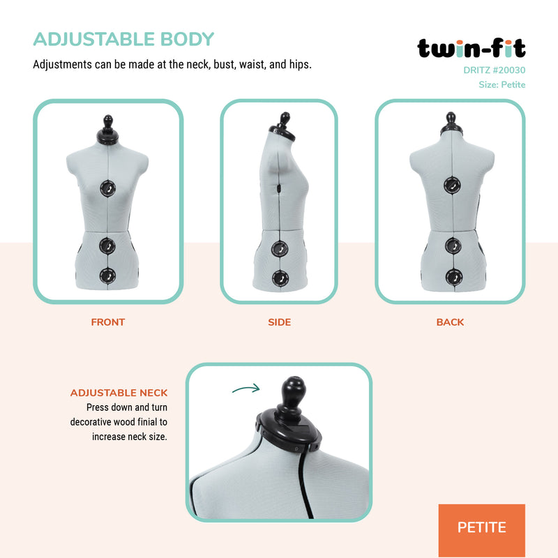 Load image into Gallery viewer, 20030|Dritz Twin-Fit Adjustable Dress Form, Petite