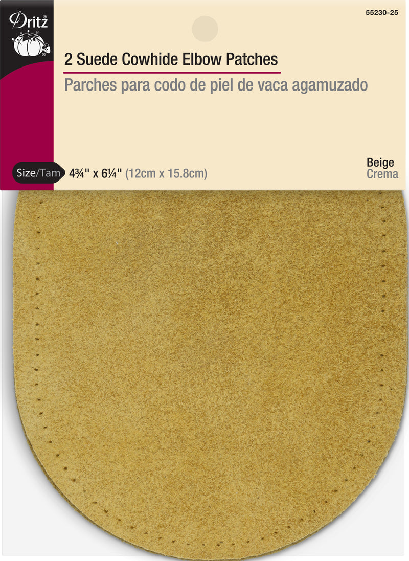 Load image into Gallery viewer, 55230-25|Dritz Suede Cowhide Elbow Patches, 2 pc, Beige