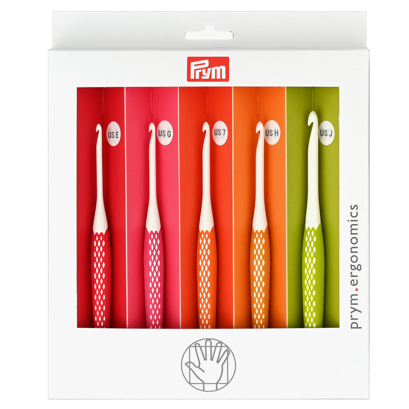 Load image into Gallery viewer, 57182|Prym Ergonomic Crochet Hook Set, Small (E, G, 7, H, J)