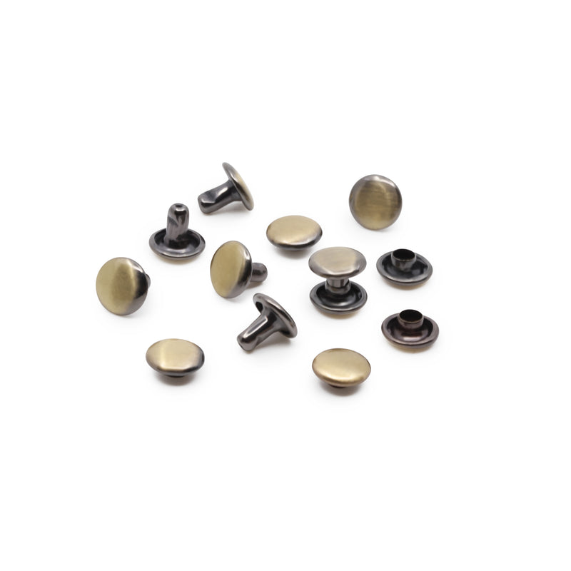Cargue la imagen en el visor de la galería, 750-38|Dritz Double-Cap Rivets, 24 Sets, Brushed Brass
