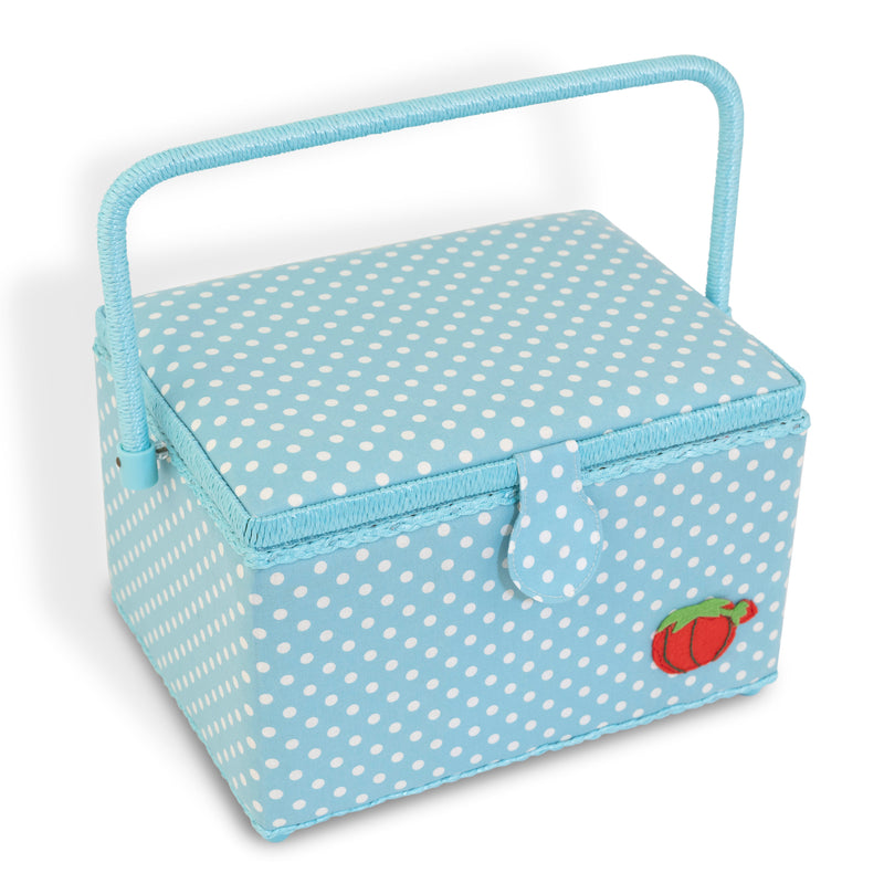 Load image into Gallery viewer, Z10458|Dritz Sewing Basket Kit, Aqua Dots, Large