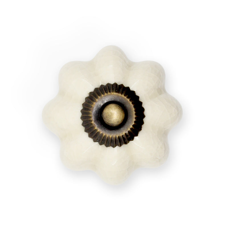 Load image into Gallery viewer, 47016|Dritz Ceramic Scallop Knob, Cream