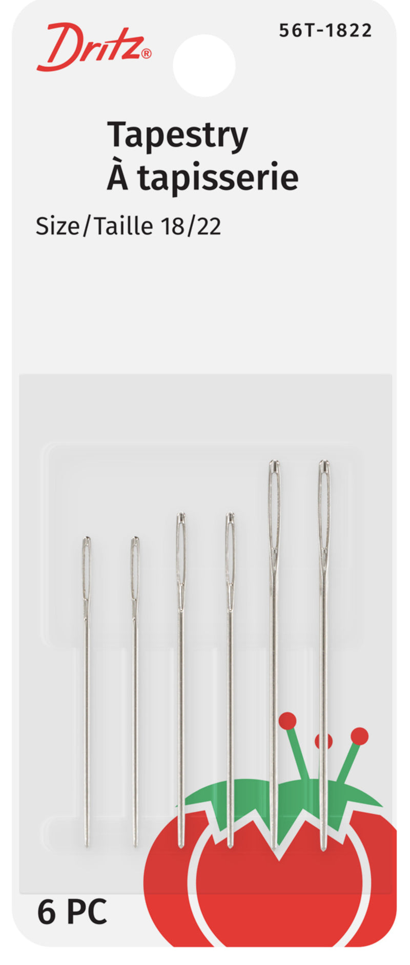 Cargue la imagen en el visor de la galería, 56T1822|Dritz Tapestry Hand Needles, Size 18/22, 6 pc