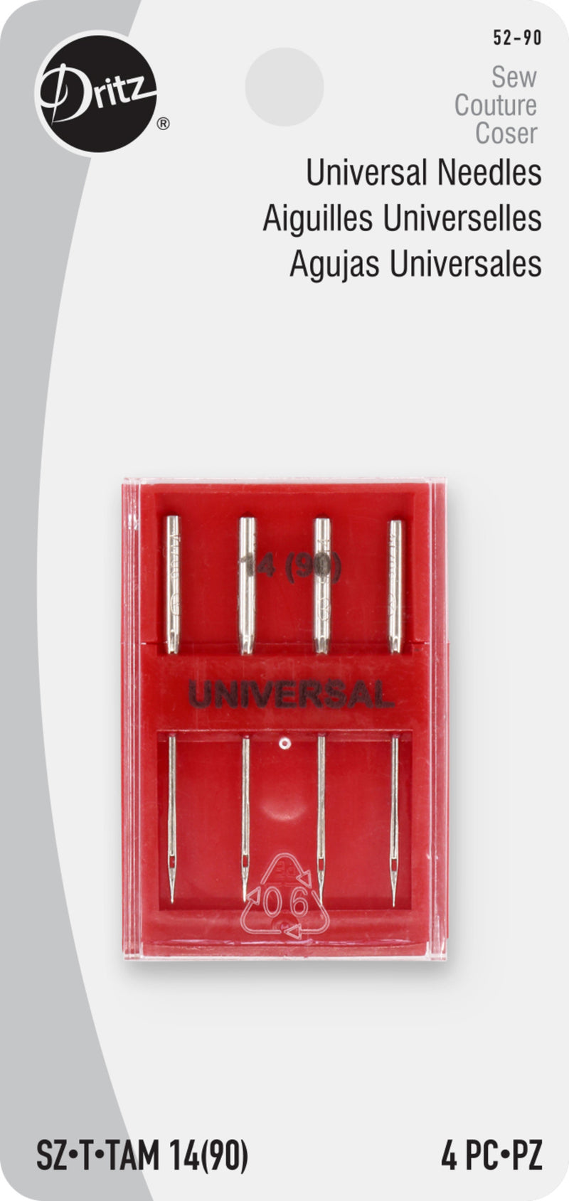 Load image into Gallery viewer, 52-90|Dritz Universal Machine Needles, Size 14 (90), 4 pc
