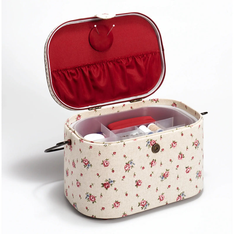 Load image into Gallery viewer, 612141|Prym Oval Sewing Basket, Large, Country Rose Floral
