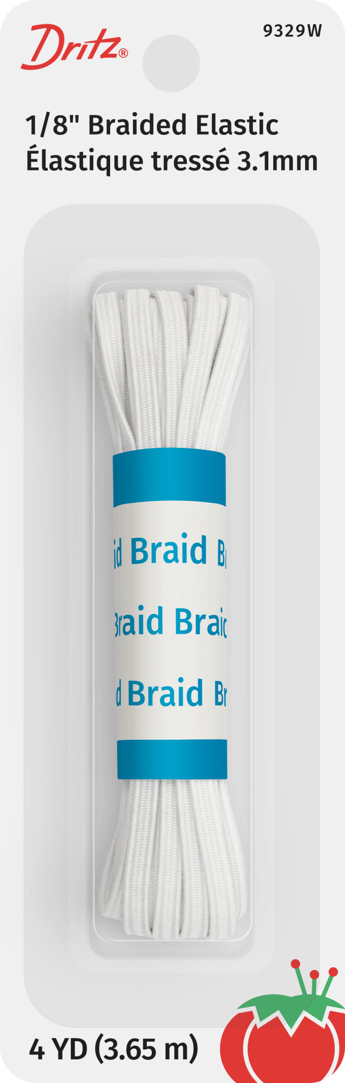 Load image into Gallery viewer, 9329W|Dritz 1/8" White Braided Elastic, 4 yd