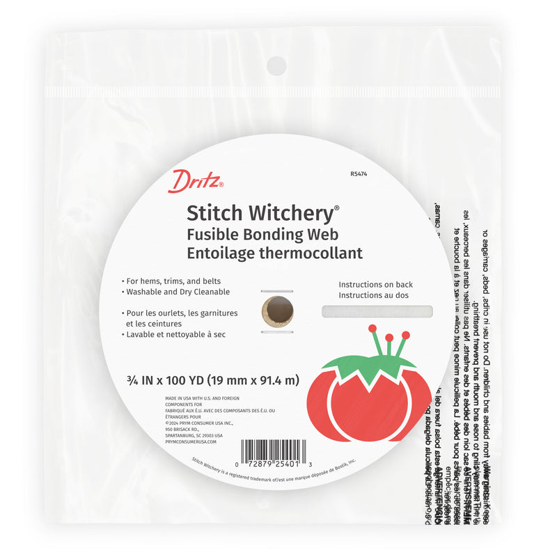 Load image into Gallery viewer, R5474|Dritz 3/4" Stitch Witchery Fusible Bonding Web, Regular Weight, White, 100 yd